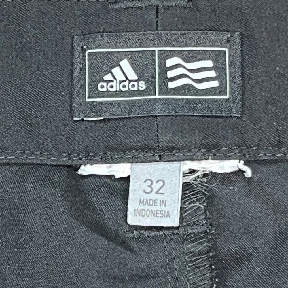 Adidas Shorts Mens 32 10 Black Flat Front Performance Activewear Golf 3 Stripes - Picture 6 of 9